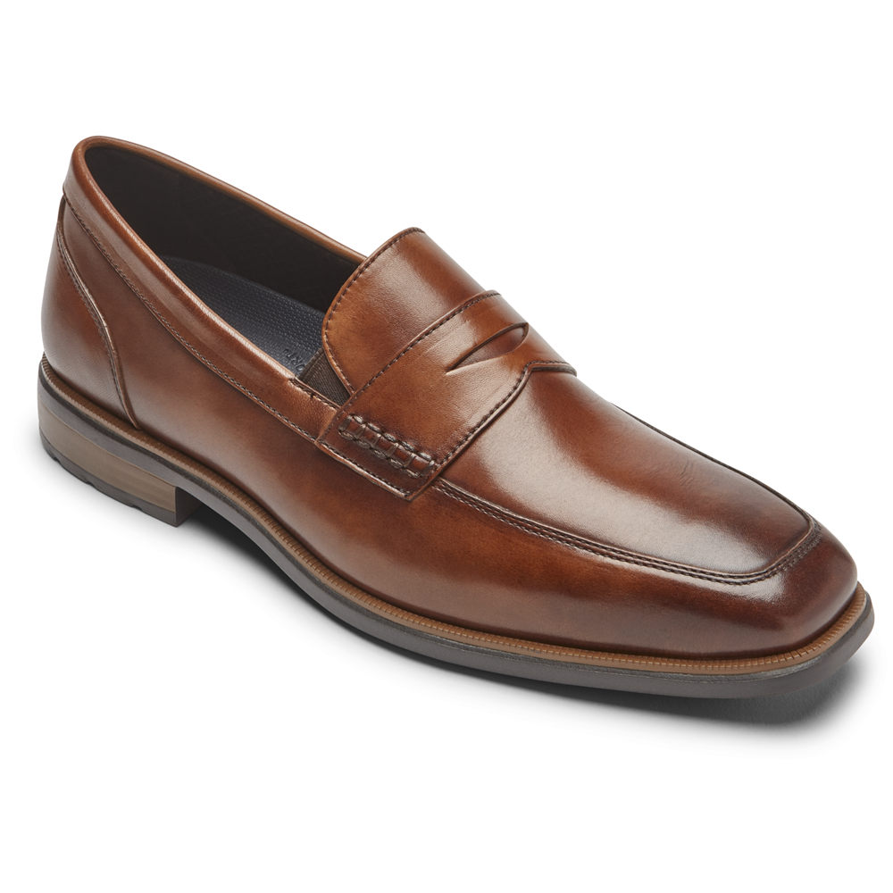 Rockport Singapore Mens Loafers - Dres Sports Business 2 Penny Brown - DC5096817